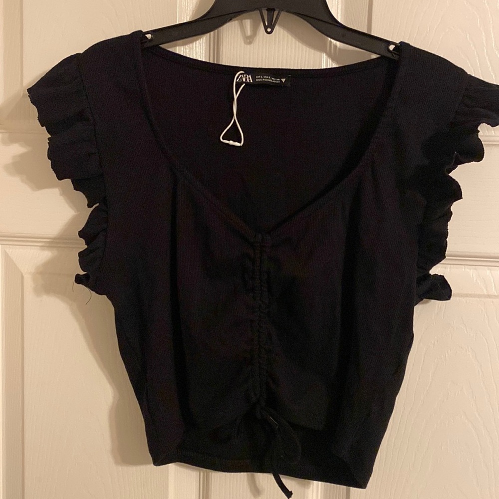 Zara Black Crop Top